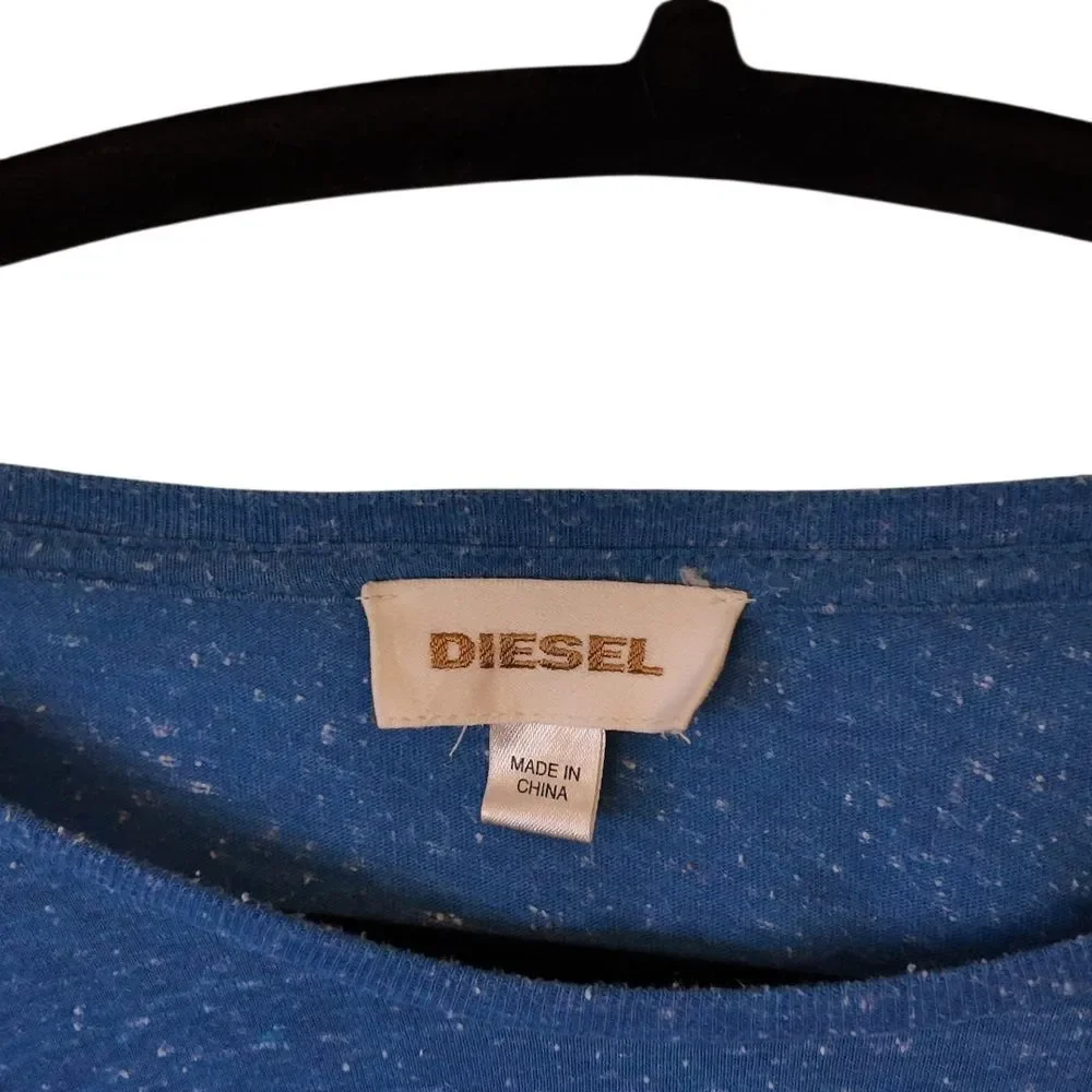 Diesel Blue Short Sleeve Tee Women's Size M